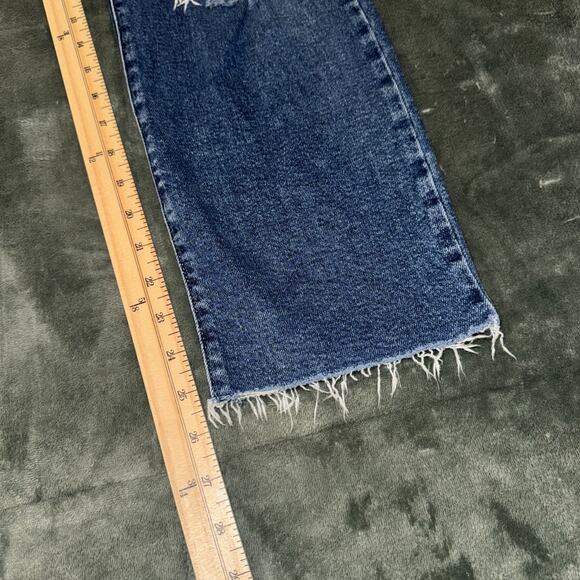 Hollister Ultra High-Rise Vintage Straight Jeans Womens 5R Blue Denim Distressed - Picture 9 of 9